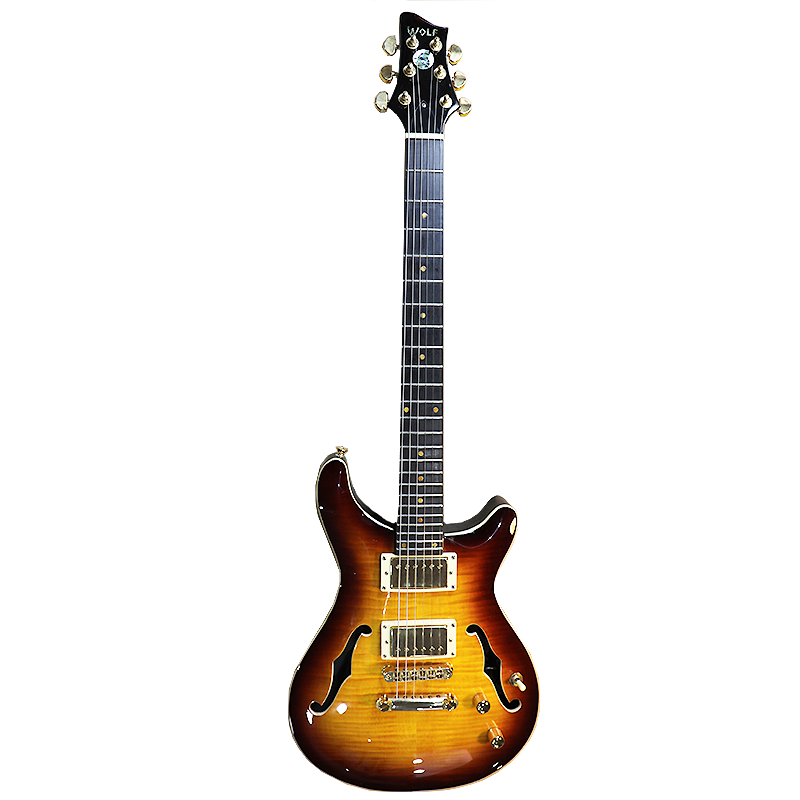 Supernatural Chamber Tobacco Burst Left or Right Hand With Wolf Hard Case and Pro-Luthier Set Up