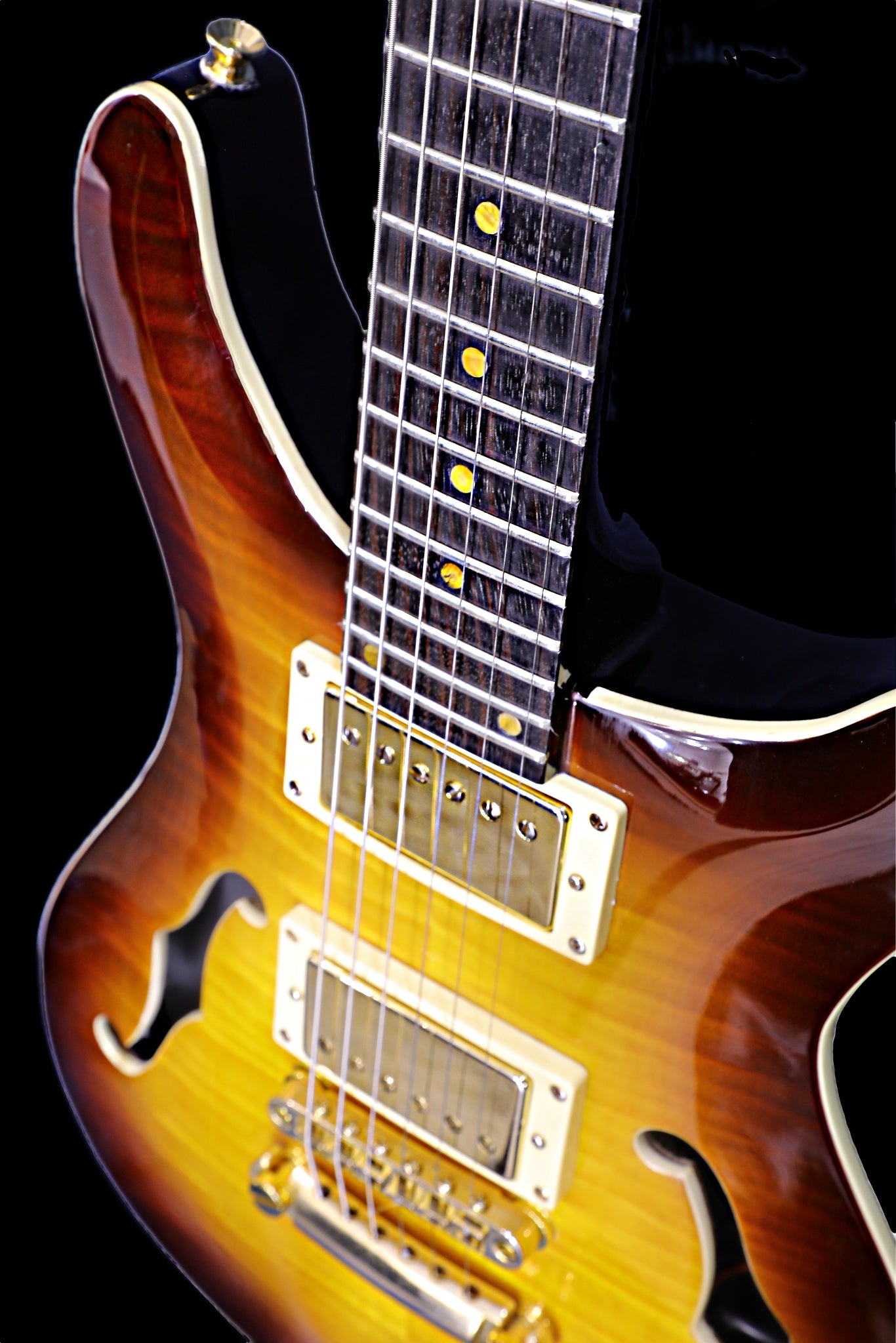 Supernatural Chamber Tobacco Burst Left or Right Hand With Wolf Hard Case and Pro-Luthier Set Up